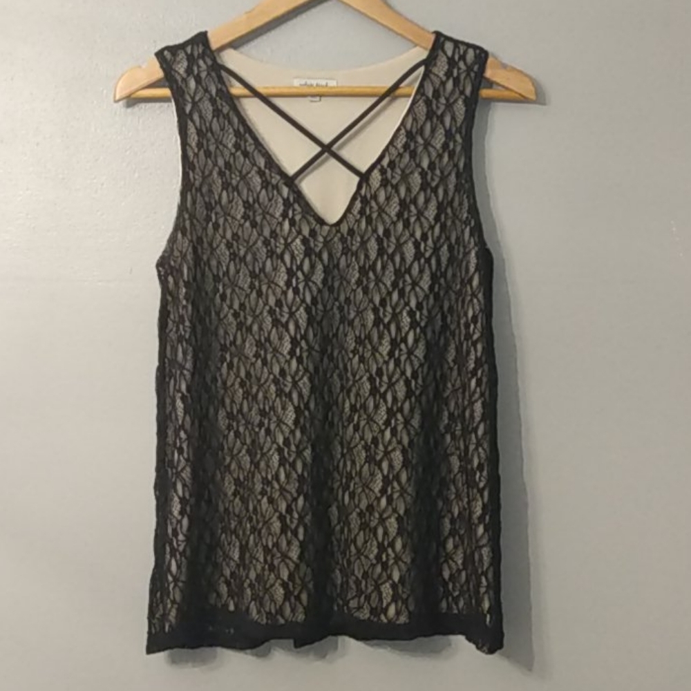 White Birch Crisscross Tank Top Sleeveless Small